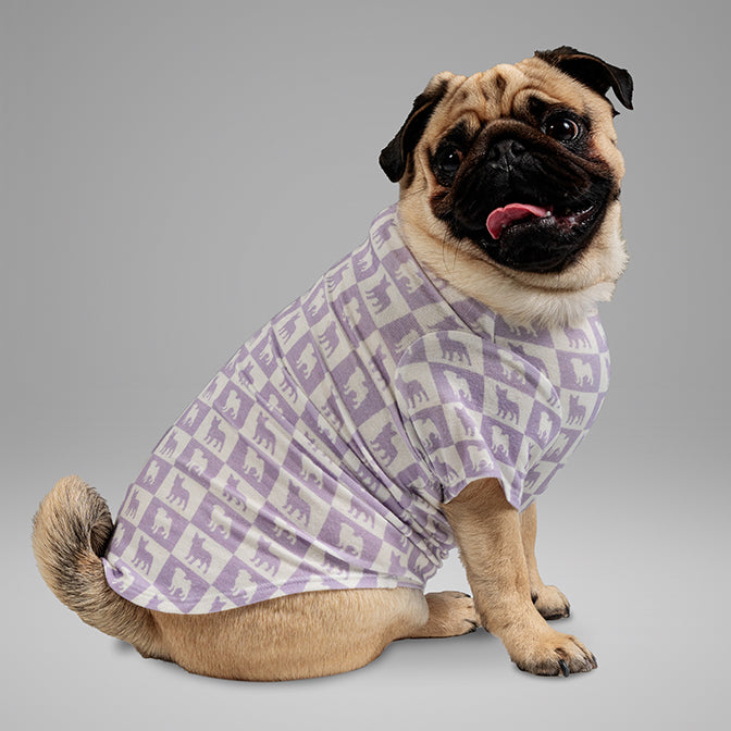 Pooch Mode Pug and Frenchie Tee (Purple)