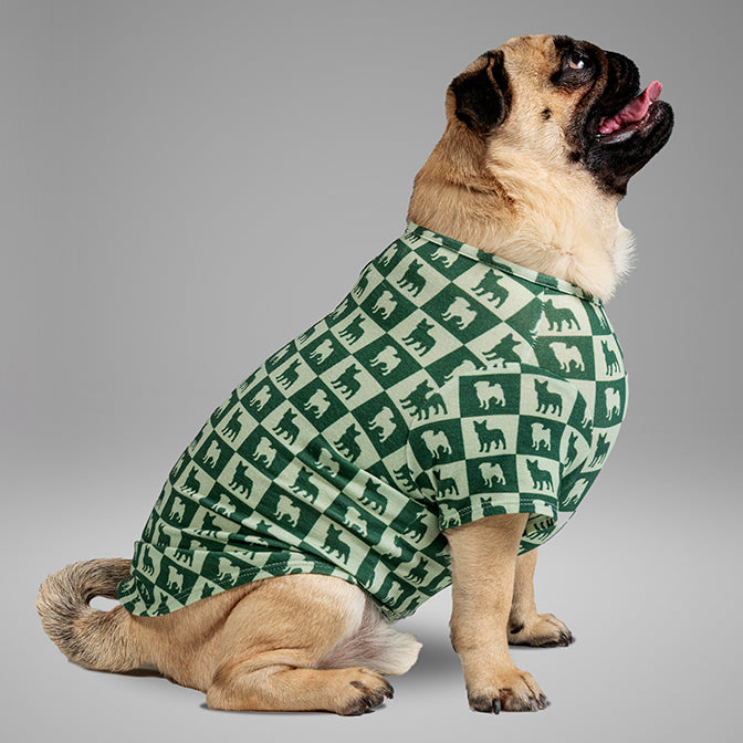 Pooch Mode Pug and Frenchie Tee (Green)