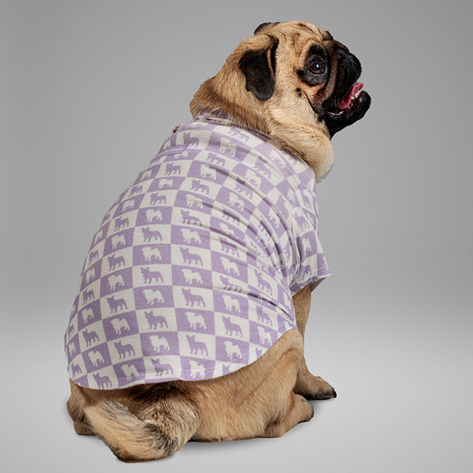 Pooch Mode Pug and Frenchie Tee (Purple)