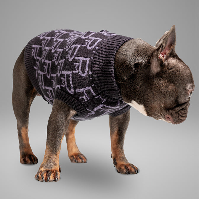 Pooch Mode Monogram Turtleneck Sweater